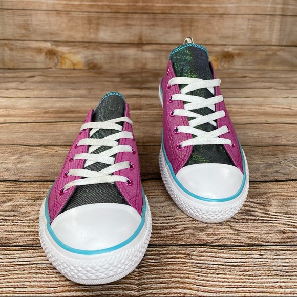 Converse Glitter CTAS Double Tongue Youth Size 6 Athletic Skateboard Shoes - NEW - Picture 6 of 11